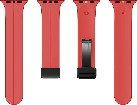 Image of Printme Silicone Sport Band Compatible with Apple Watch 38mm 40mm 41mm 42 mm 44 mm 45 mm 49 mm, Magnetic Clasp Adjustable Strap Compatible for iWatch Series SE Series 1-8