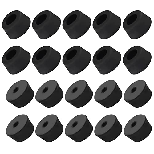 METALLIXITY Rubber Bumper Feet (13x7mm/0.51"x0.28") 24Pcs, Round Leg Pads Floor Protectors - for Home Tables Chairs Cutting Board Black