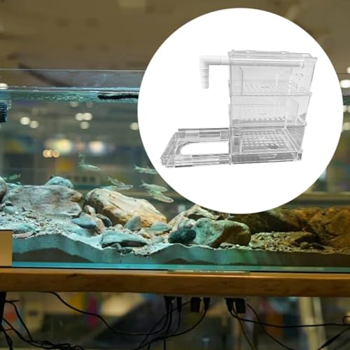 Leefasy Aquarium Filter Box Fish Tank Top Filter System Circulation Water Cleaning Drawer Drip Tray Water Purifier Filtration System