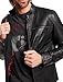 John Varvatos Star USA mens Band Collar Leather Jacket, Black, Medium US