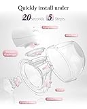 KISSBOBO Electric Breast Pump, Plainless Hands Free Wearable Breast Pump, 3 Modes & 9 Levels with LCD Display, Low Noise Rechargeable Wireless Portable with 21mm/24mm Flanges (White 2 Pieces) - Image 5