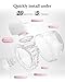 KISSBOBO ABP-1508 Hands Free Breast Pump Wearable with Storage Bag, Wearable Breastfeeding Pump Strong Suction, Low Noise, 3 Modes 9 Levels, with 21/24mm Insert/Flange, 2 Pack (White)