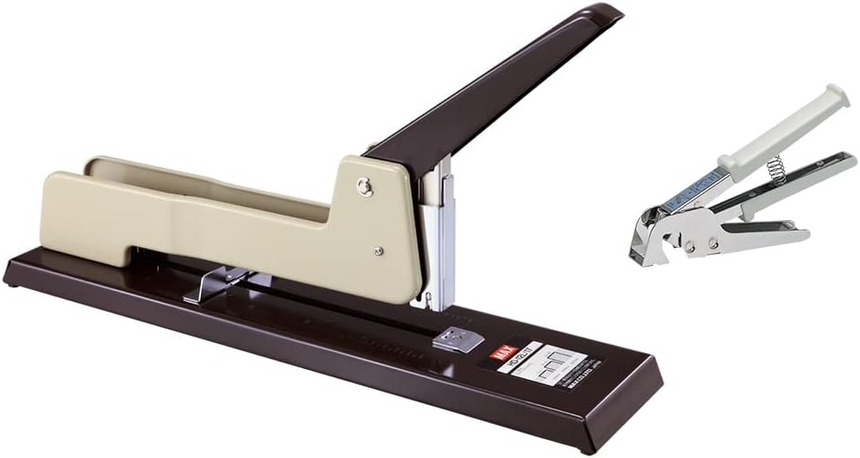 Max HD-12N/24 Large Stapler, Uses No. 12 Needles, 50 to 240 Sheets, Gray