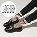 Lusofie 5Pairs Black See Through Sheer Ankle Socks Striped Plaid Dot Thin Transparent Socks for Women Girls Summer(Style A)