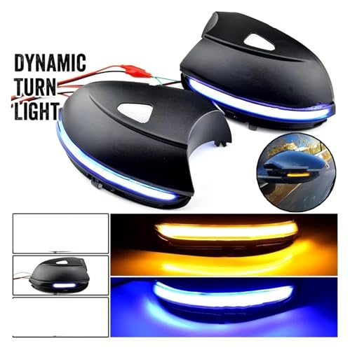 Ensemble clignotants rétroviseur latéral dynamique bleu jaune Scirocco EOS - 2