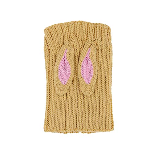 Zoo Snoods Jack Rabbit Dog Costume, Large - Warm No Flap Ear Wrap Hood For Pets, Dog Easter Outfit With Rabbit Ears, Soft Yarn Ear Covers For Winters, Halloween, Christmas & New Year #TOP3