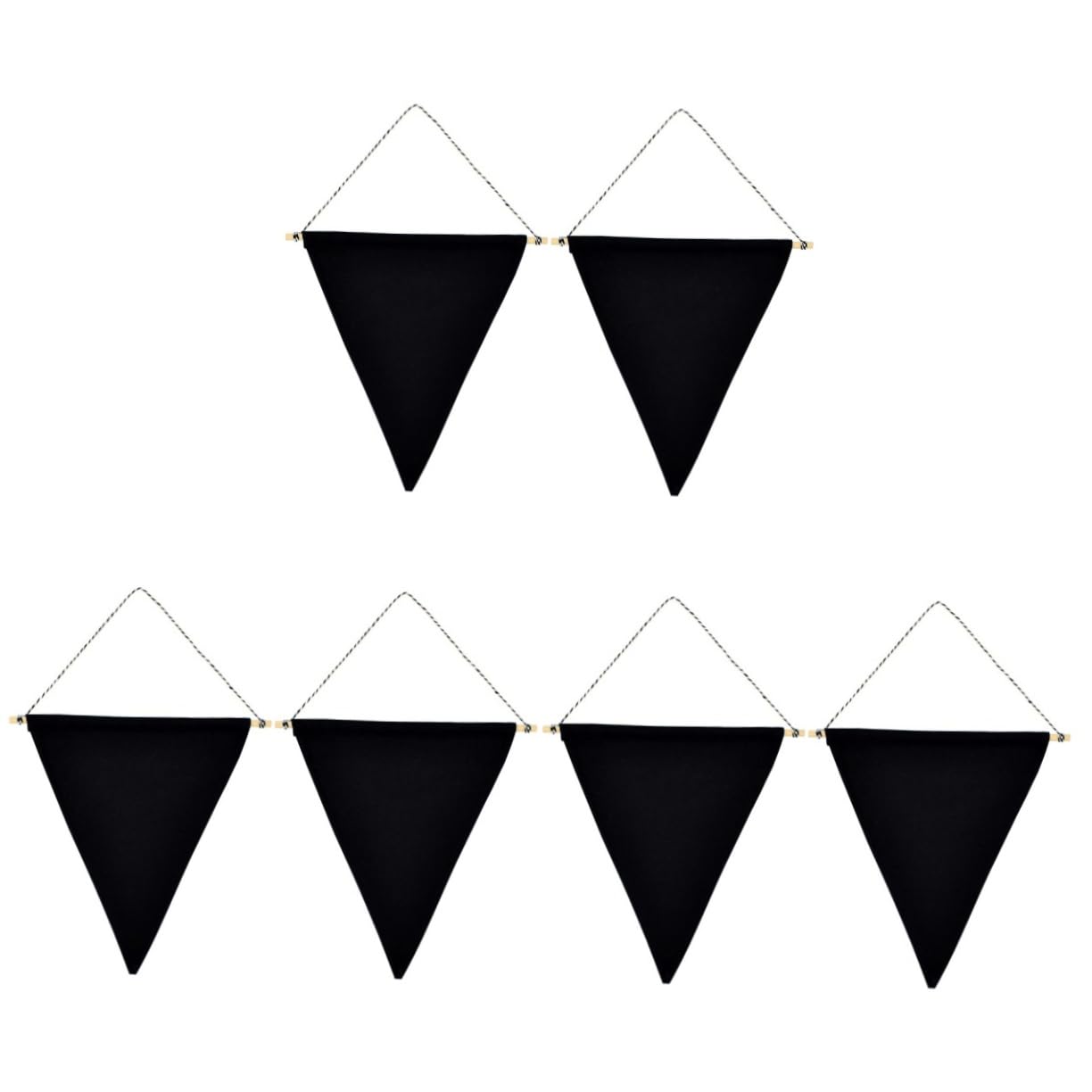Bannière de badge suspendu DIY en émail - Lot de 3 supports muraux en bambou noir pour pin's