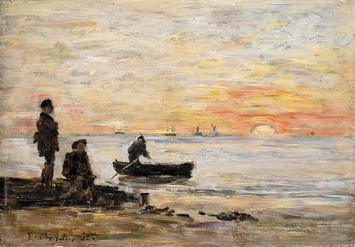 Peinture murale Eugène Boudin grand format 60x90cm pour habiller un grand mur vide
