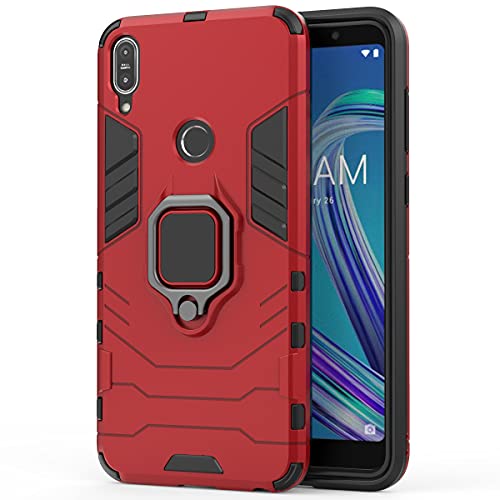 Cover per ASUS Zenfone Max PRO M1 Supporto Anello Rotante a 360 Gradi Telefono Antiurto in Custodia per ASUS Max PRO M1 .Rosso