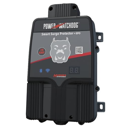 Hughes Power Watchdog PWD30EPOHW 30 Amp Smart RV Hardwired Surge Protector - Emergency Power Off (EPO) – WiFi Monitoring - Replaceable Surge Module - LED Diagnostics - Durable for RV Campsite Use by Power Watchdog - Used condition - CA$254.23