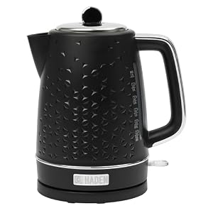 Haden Starbeck 1.7 Liter Stainless Steel Electric Water Kettle, Black & Chrome Haden Starbeck 17 Liter Stainless Steel Electric Water Kettle Black Chrome