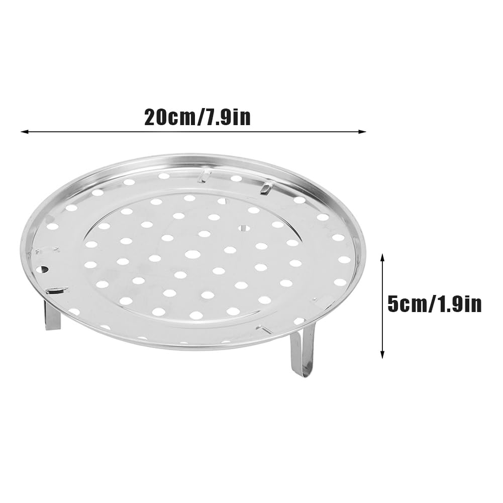 Grille De Cuisson Ronde En Acier Inoxydable Avec 3 Supports, Grille De Refroidissement à La Vapeur, Grille De Refroidissement Plaquée Pour Casseroles Et Poêles (18 Cm