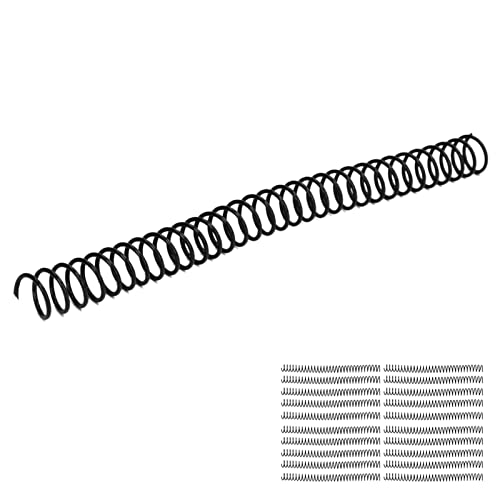 Bobinas de fichário espiral de plástico, bobinas de encadernação resistentes à ferrugem (preto)