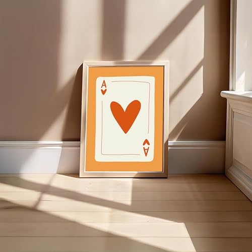Image of BLINKART Ace Orange Aesthetic Modern Art Walls With Frame | Natural Wood Texture | Living Room Bedroom Office Wall Decoration | Poster Home Decor Frames Wall Bedroom | 12x8 Inches(D63)