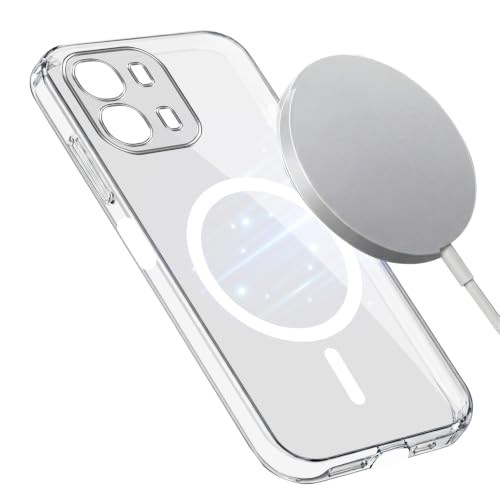 Image of Jkobi Lifetime Anti-Yellow MagSafe Compatible Clear Back Cover Case for Oppo A6 Pro (Sleek Hard Crystal | Shockproof and Camera Protection)