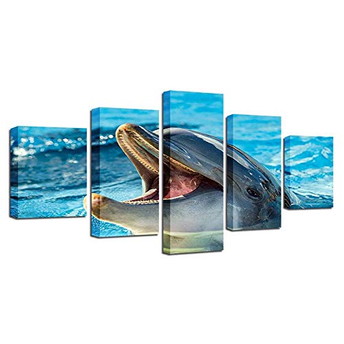 Impression sur toile cute dolphin 5 pièces haute définition