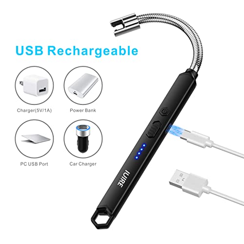 Encendedor eléctrico recargable con cuello flexible naranja miniatura 5