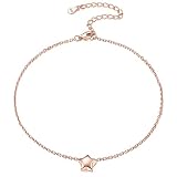 [ChicSilver] アンクレット つけっぱなし レディース ピンクゴールド 星 スター 長さ22cm 5cmアジャスター付き アクセサリー