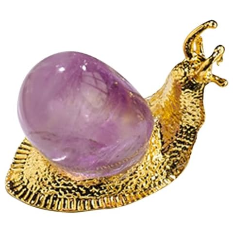Cute Crystal Snail Figurine for Decor Cover