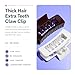 Gimme Beauty Thick Hair Extra Teeth Claw Clips - Double Layer Claws for Long & Curly Hair - Trendy Large, Non-Slip Accessories - Washable Design - Cream & Brown, 2 Pack