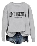 Emergency Department Sweatshirt Nurse Shirts for Women Men ER Shirt Medical Staff Gift Idea Grey