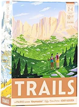 Trails, a Family and Strategy Board Game About Hiking and Outdoors by Keymaster, 2-4 players