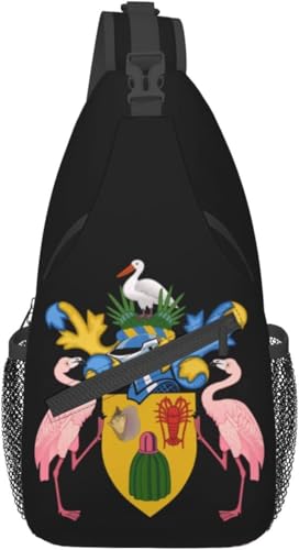 Mochila tipo bandolera unisex negra de LIUHUALLHH