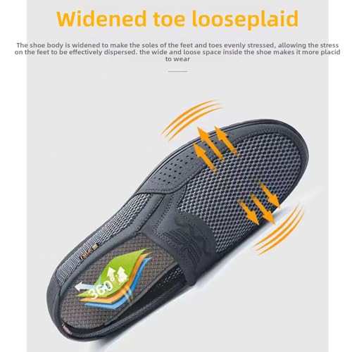 Mens Casual Comfort Walking Shoes with Arch Support Lightweight Mesh Breathable Slip-On Loafers for Work Driving Business House3