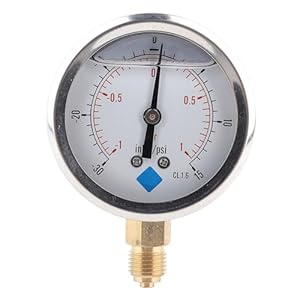 Walfront Dual Scale Manometer -1-1bar