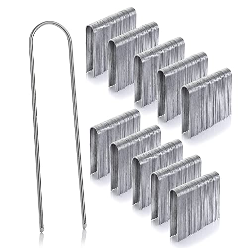 GardenMate 500 Grapas de sujeción GALVANIZADAS de Alambre de Acero | Longitud 150 mm, Ancho 25 mm, Ø 2,9 mm
