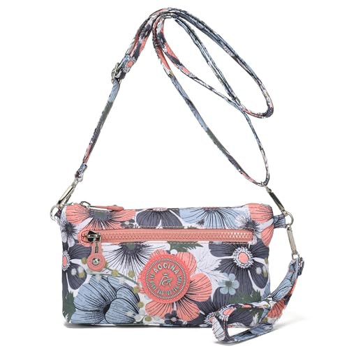 Image of Small Wristlet Wallets for Women Nylon RFID Cross body bag | Cell Phone Purse with Built-In Card Slots for Daily Outings