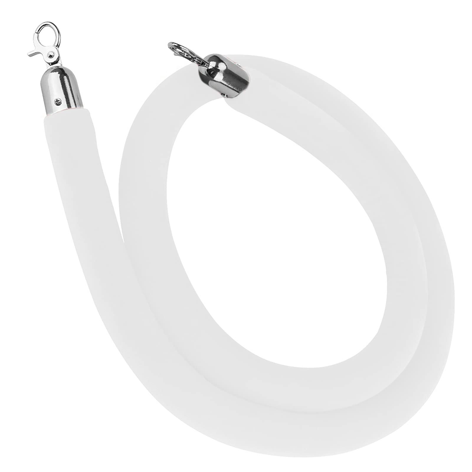 Guardrail rope， Crowd Control Barrier Rope, Thick VIP Stanchion Post Queue Line, for Hotel Celebration Hospital Bank/(White,1.5M/59Inch/5Ft)