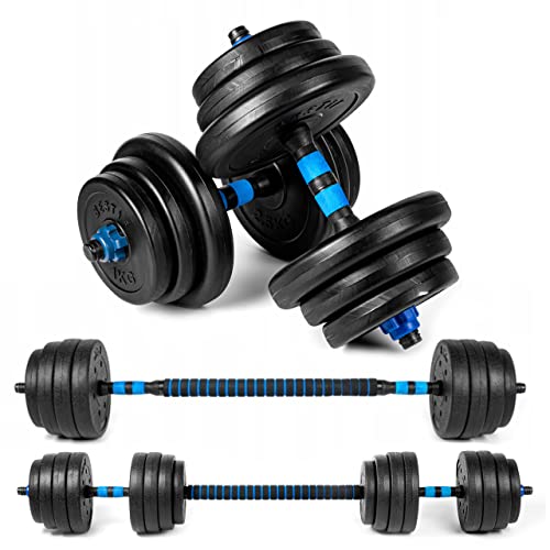 BESTIF Juego de mancuernas de 40 kg, para entrenamiento de fuerza, pesas, 2 x 20 kg de levantamiento de pesas Cover