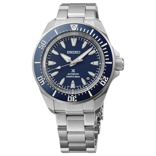 SEIKO Relógio masculino Prospex com caixa de aço inoxidável, movimento automático, resistente à água, ponteiros luminescentes, Azul - SRPL51