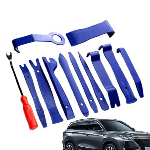 Herramienta Para Retirar Molduras | Juego De 12 Piezas Para Retirar Paneles De Puertas Y Sistemas De Audio De Coche,Extractor De Grapas Antideslizante Con Llaves Y Alicates Para Clip