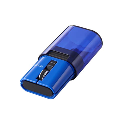 ELECOM Bluetooth Mouse BlueLED Silent Clippable Mouse USB Built-in Rechargeable Lithium Battery Super-Compact Size 4-Button Function 1200 DPI Blue (M-CC2BRSBU-US) ELECOM Bluetooth Mouse BlueLED Silent Clippable Mouse USB Built-in Rechargeable Lithium Battery Super-Compact Size 4-Button Function 1200 DPI Blue (M-CC2BRSBU-US)