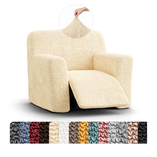 PAULATO BY GA.I.CO. PAULATO BY GA.I.CO. Recliner Cover – Soft Form-Fit Slipcover – Stretch 1-Piece Reclining Furniture Protector – Machine Washable Hypoallergenic Fabric – Cream (Recliner 24"-39" Wide) sold by Mamma Mia Covers - Amazon