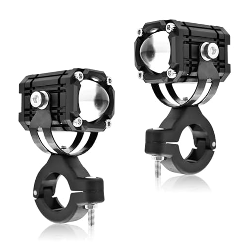 Feux de travail pour moto avec lentille de projecteur et antibrouillard auxiliaire