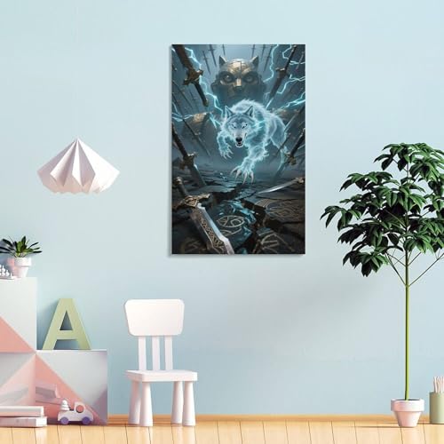 Peinture loup éclair déco salon pour créer un espace moderne - 4