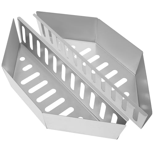 2 cestini a carbonella in acciaio per barbecue, griglia e