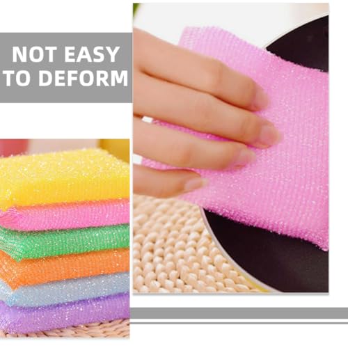 Image of CLISPEED 20pcs Multi-Purpose Scouring Pad Non-Scratch Cleaning Sponges for Pots Pans Dishes Utensils Non-Stick Cookware Kitchen Bathroom Dish Sponge, 9.50X8.00X1.50CM