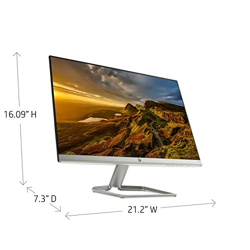Image of HP 24 Inch Ultra-Slim Full Hd Computer Monitor -AMD Freesync, Built-in Speakers, IPS Panel with Hdmi and Vga Ports 24Fw Display with Audio - 4Tb30Aa (Silver)
