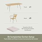 Marguerit Gartenmöbel-Set Teakholz Olivgrün