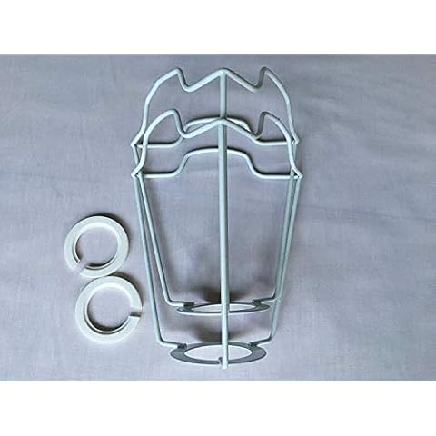 5 inch ES/UK Shade Frame Carrier Twin Pack.to Support a lampshade with Duplex Fitting Cover