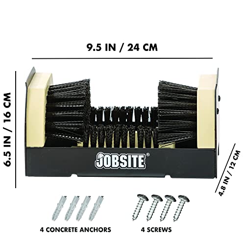 JobSite The Original Boot Scrubber - All Weather Industrial Shoe Cleaner & Scraper Brush