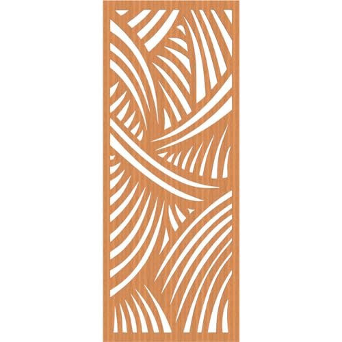 Image of 31 3 /8 inchW x 79 3 /8 inchH x 3 /8 inchT Chester Decorative Fretwork Wood Wall Panels, Cherry