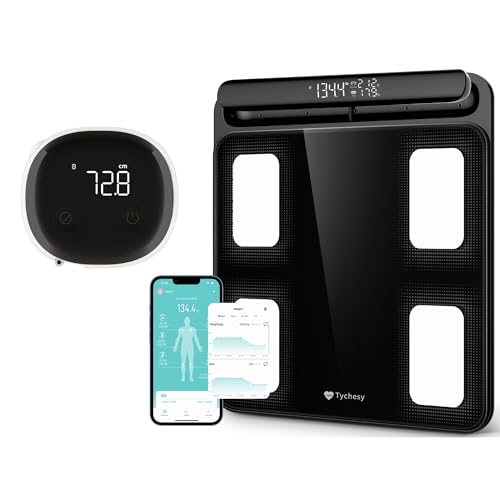 Image of Tychey Smart Body Pod Scale and Measuring Tape Combo for Weight Loss Fitness Tracker