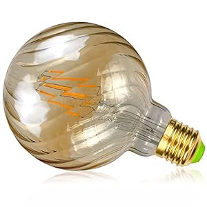 Led-lampen Globe Edison Bulb G95 Led Gloeilamp 2500 Kelvin Warm Wit 220/240 V E27 Decoratieve Gloeilamp (Golden Swirl)