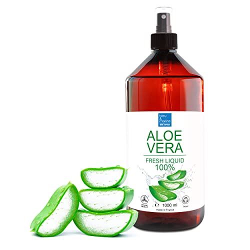 Aloe Vera Puro Líquido 100% Natural. Aloe Vera Pura en SPRAY. Sin conservantes. Sin químicos. Sin espesantes. Aloe para el cuidado de la piel y del cabello. Cosmética casera - 1000 ml