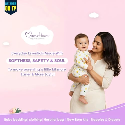 Image of MOM'S HOME New born Baby Organic cotton Travel Bag- Diaper Multipurpose Carry bags for Mothers | Pack -1 |